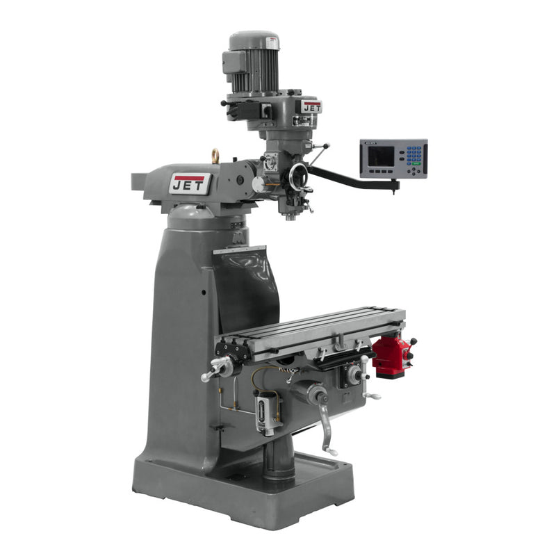 Jet 690072 JTM-2 Mill, 3-Axis ACU-RITE 200S DRO (Quill) With X-Axis Powerfeed