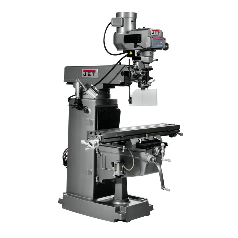 Jet 690151 JTM-1050 Mill 3-Axis ACU-RITE 200S DRO (Quill) X Y-Axis Feed Draw Bar