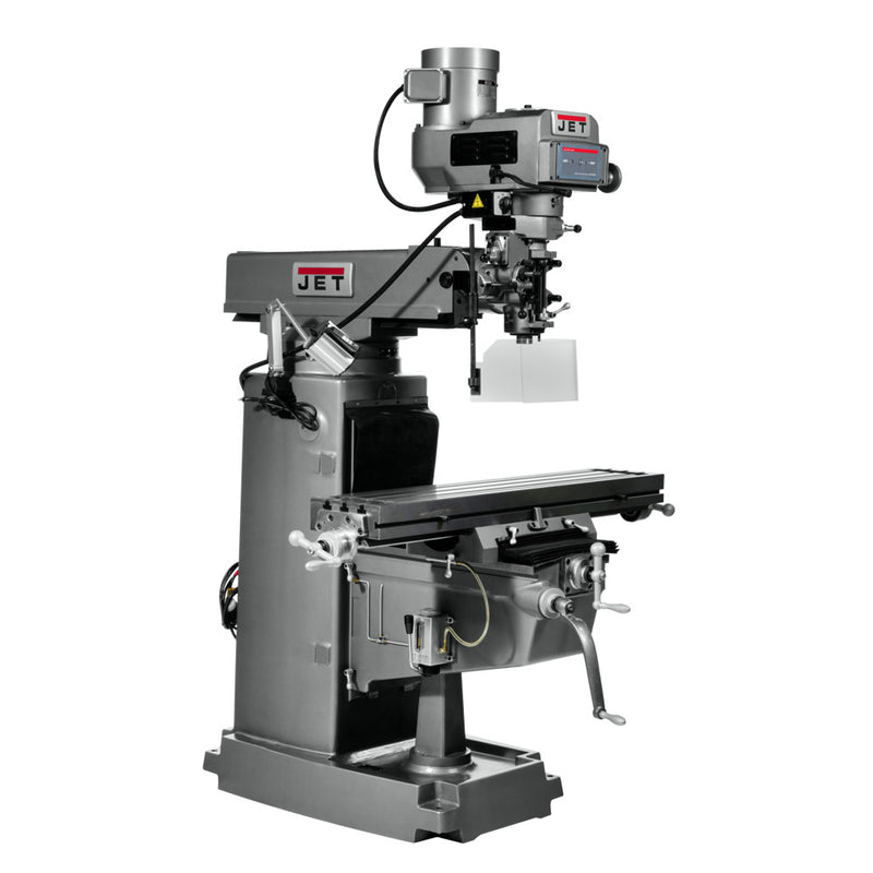 Jet 690164 JTM-1050 Mill, 3-Axis ACU-RITE 200S DRO (Knee) With X-Axis Powerfeed