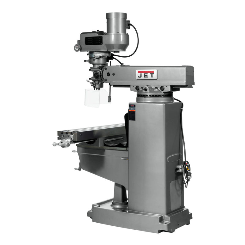Jet 690164 JTM-1050 Mill, 3-Axis ACU-RITE 200S DRO (Knee) With X-Axis Powerfeed