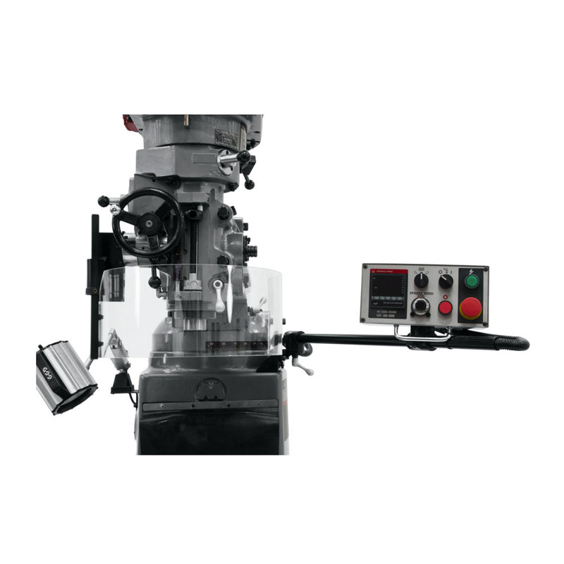 Jet 690502 JTM-949EVS Mill With X-Axis Powerfeed and Air Powered Draw Bar