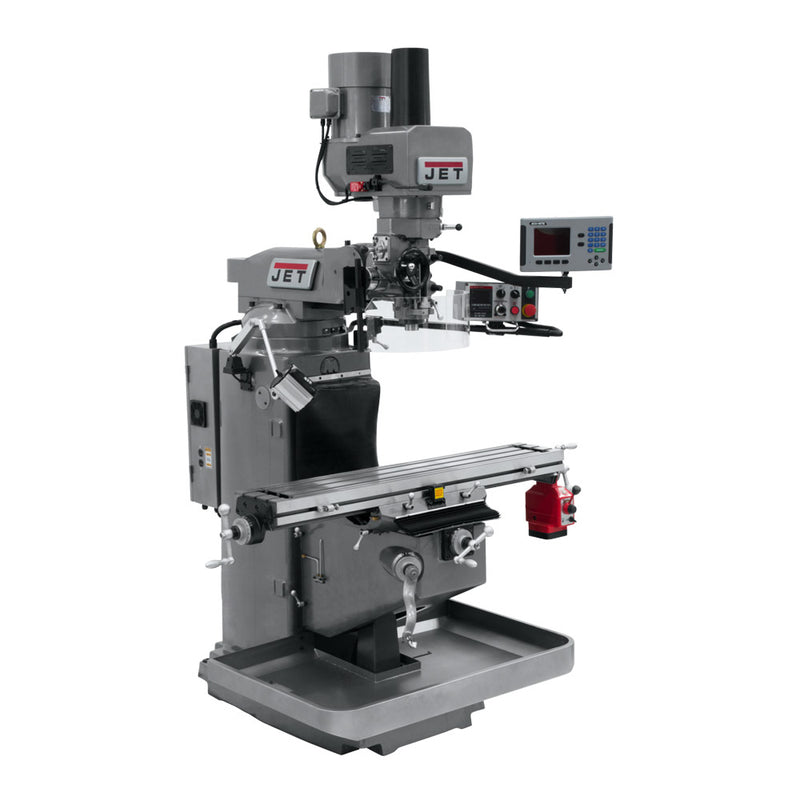Jet 690521 JTM-949EVS Mill With Acu-Rite 200S DRO With X-Axis Powerfeed and Air Powered Drawbar