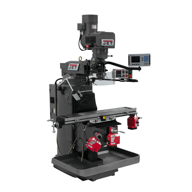 Jet 690529 JTM-949EVS Mill With 3-Axis Acu-Rite 200S DRO (Knee) With X, Y and Z-Axis Powerfeeds