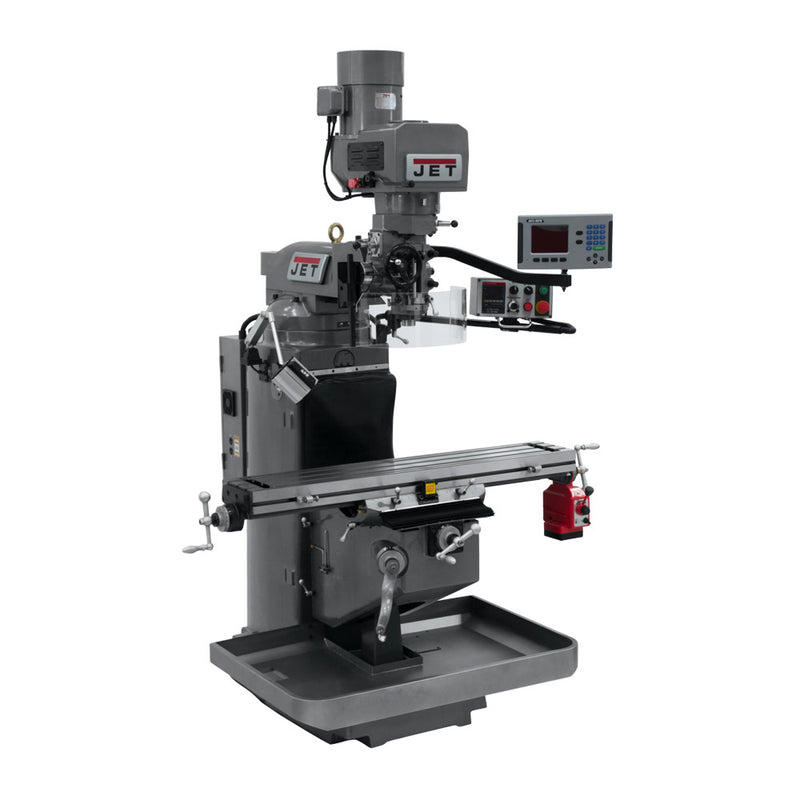 Jet 690530 JTM-949EVS Mill With 3-Axis Acu-Rite 200S DRO (Quill) With X-Axis Powerfeed