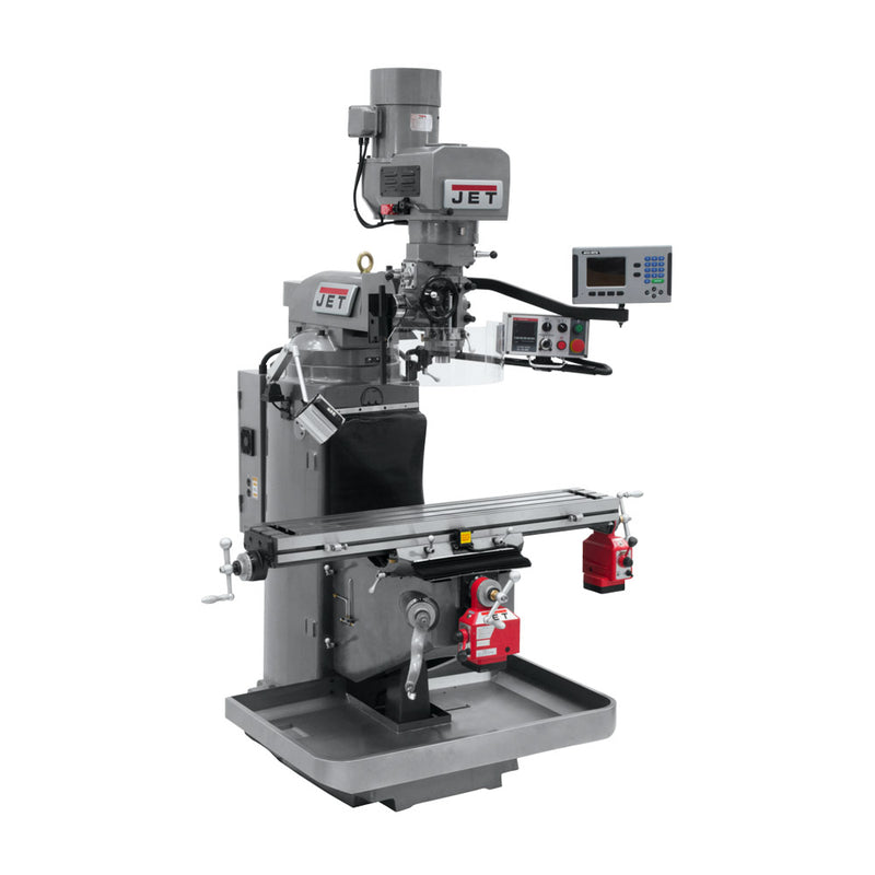 Jet 690532 JTM-949EVS Mill With 3-Axis Acu-Rite 200S DRO (Quill) With X and Y-Axis Powerfeeds