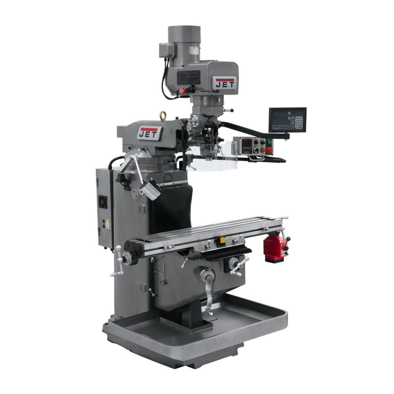 Jet 690540 JTM-949EVS Mill With 3-Axis Newall DP700 DRO (Knee) With X-Axis Powerfeed