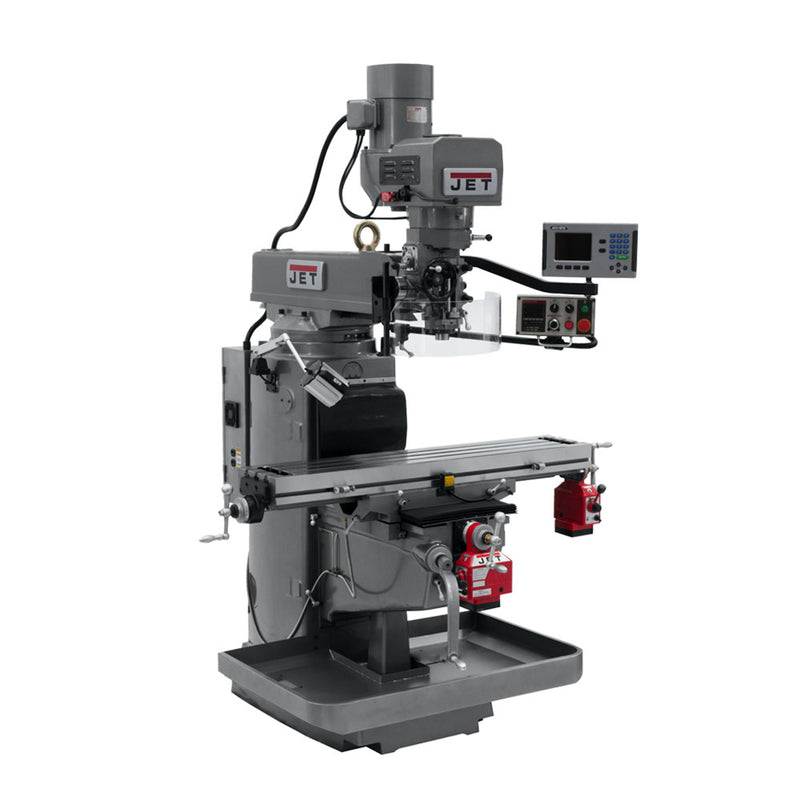 Jet 690626 JTM-1050EVS2/230 Mill With 3-Axis Acu-Rite 200S DRO (Knee) With X and Y-Axis Powerfeeds