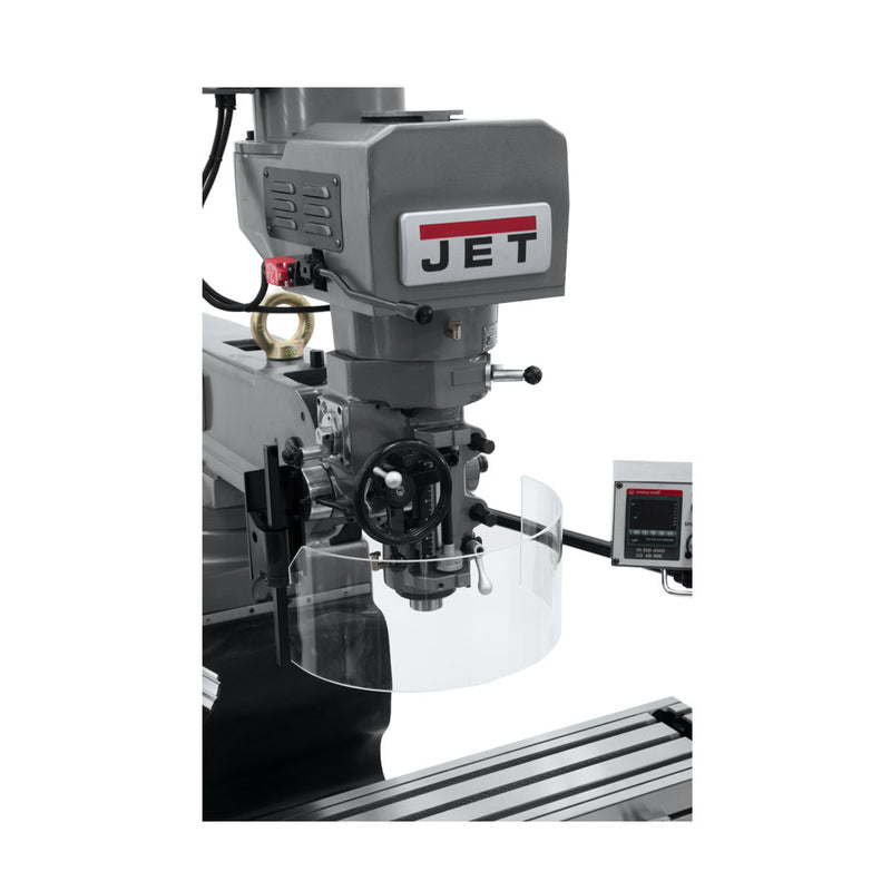 Jet 690627 JTM-1050EVS2 Mill With 3-Axis Knee, AcuRite 200S, X & Y Powerfeeds, Air Powered Draw Bar