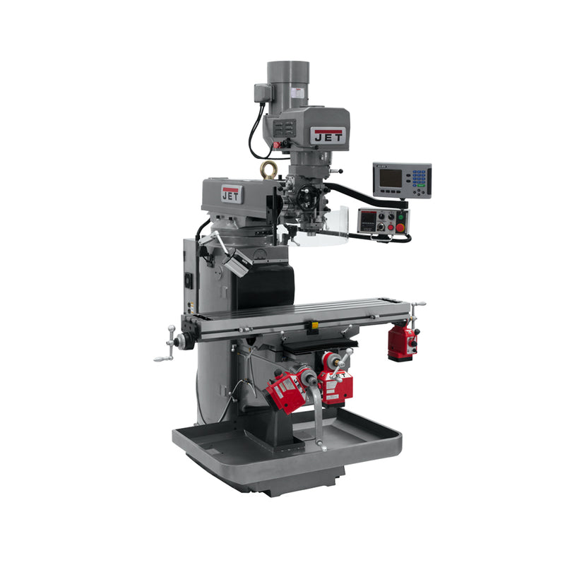 Jet 690633 JTM-1050EVS2/230 Mill With 3-Axis Acu-Rite 200S DRO (Quill) With X, Y and Z Powerfeeds