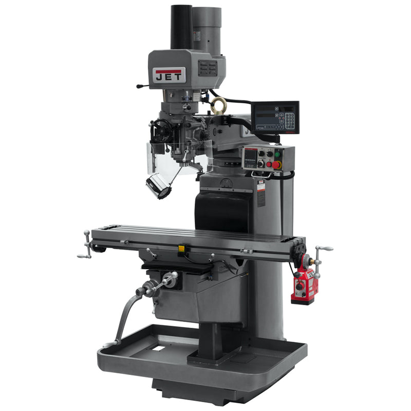 Jet 690640 JTM-1050EVS2 Mill With 3-Axis Newall DP700 DRO (Knee), X Powerfeed, Air Powered Draw Bar
