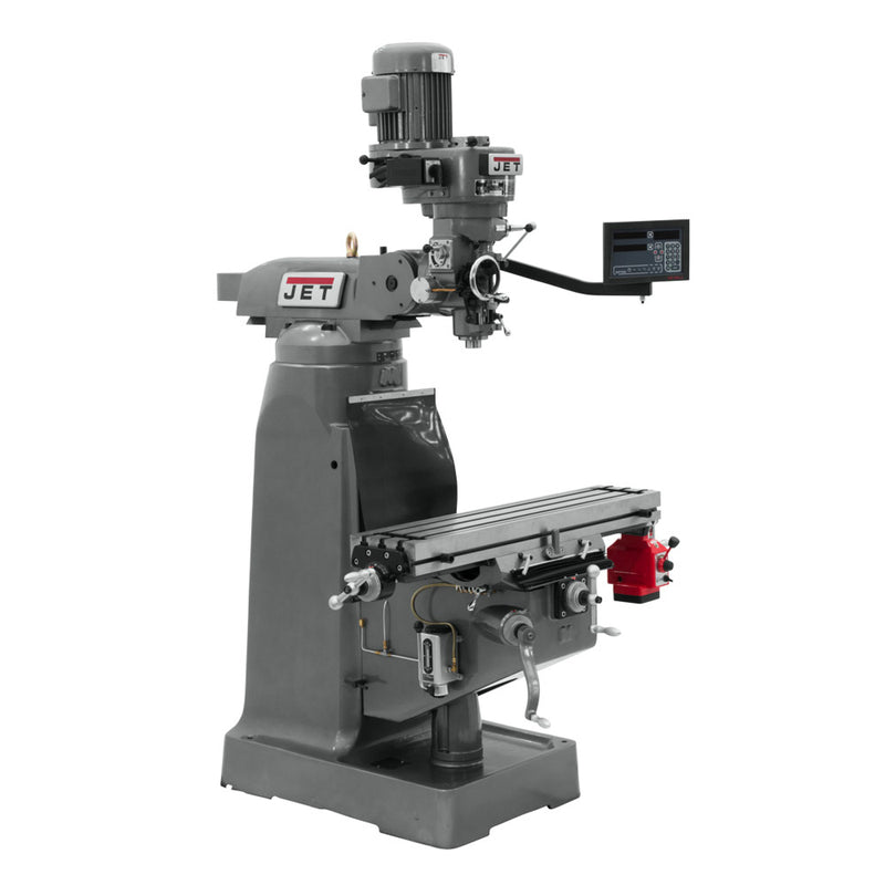 Jet 691188 JTM-1 Mill With Newall DP700 DRO With X-Axis Powerfeed