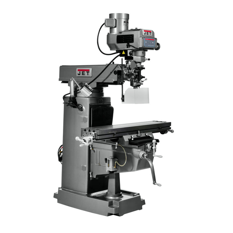 Jet 691208 JTM-1050 Mill, 3-Axis Newall DP700 DRO (Quill), X-Axis Powerfeed