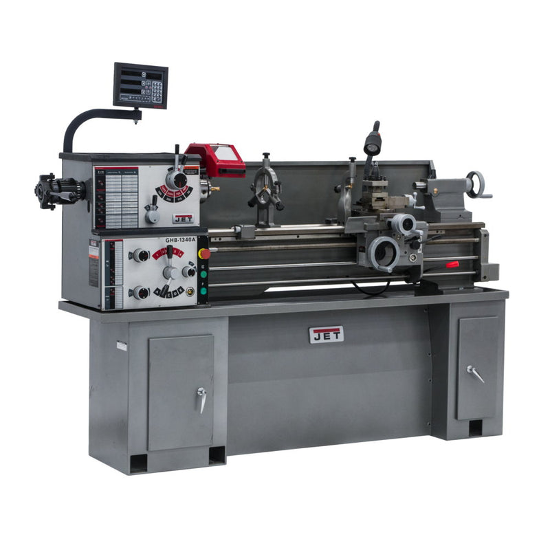 Jet JT9-323104 GHB-1340A Lathe With Newall DP500 DRO With Taper Attachment and Collet Closer