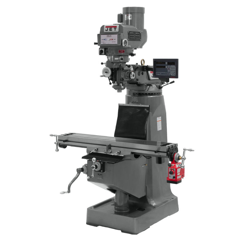 Jet 690090 JTM-4VS Mill, 3-Axis Newall DP700 DRO (Quill) With X-Axis Powerfeed
