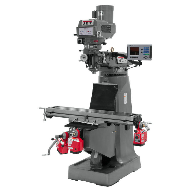 Jet 690141 JTM-4VS Mill, 3-Axis ACU-RITE 200S DRO (Quill), X Y Z-Axis Powerfeed