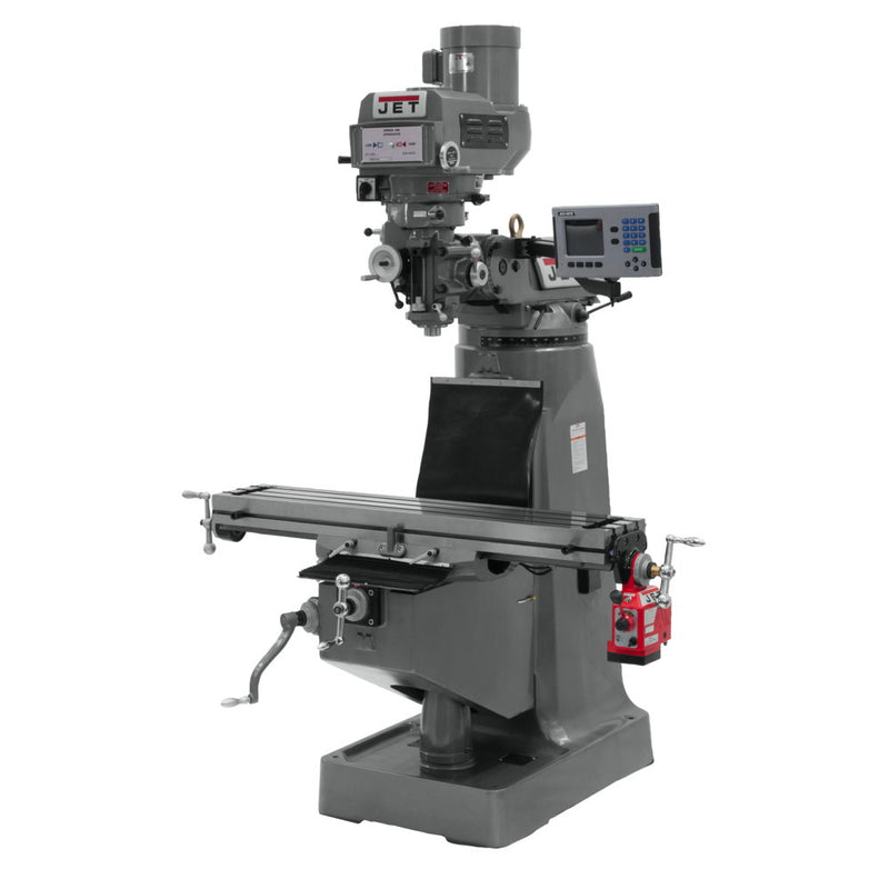 Jet 690221 JTM-4VS Mill 3-Axis ACU-RITE 200S DRO (Quill) and X-Axis Powerfeed