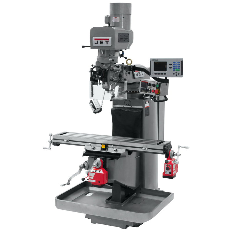 Jet 690527 JTM-949EVS Mill With 3-Axis Acu-Rite 200S DRO (Knee) With X and Y-Axis Powerfeeds