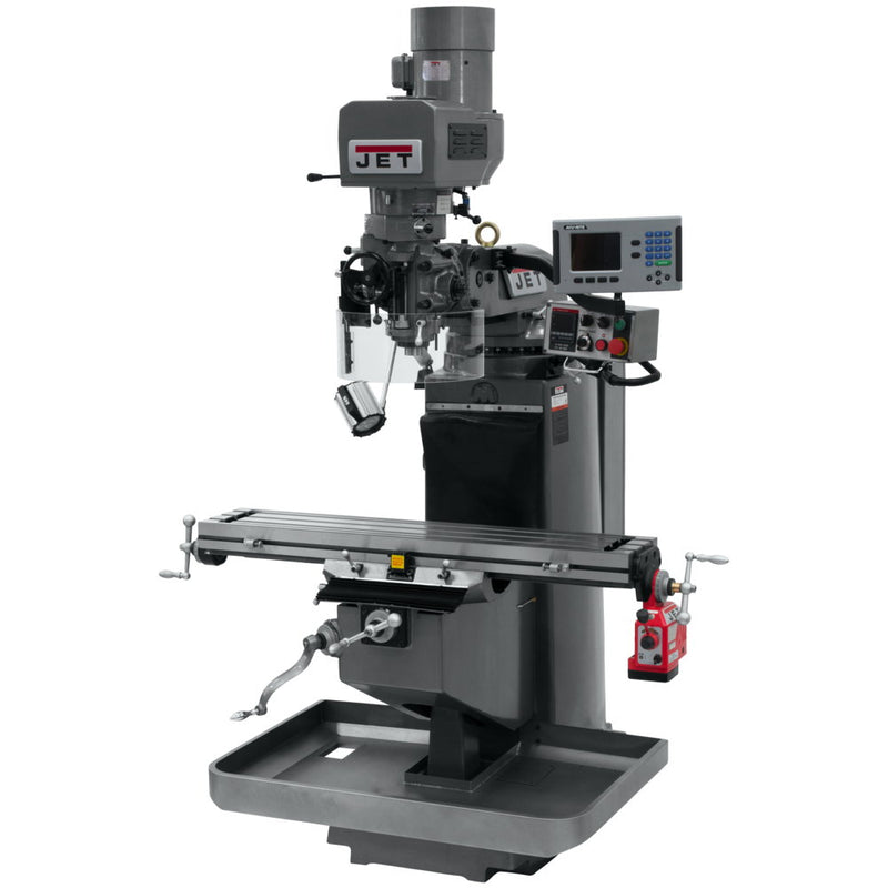 Jet 690530 JTM-949EVS Mill With 3-Axis Acu-Rite 200S DRO (Quill) With X-Axis Powerfeed