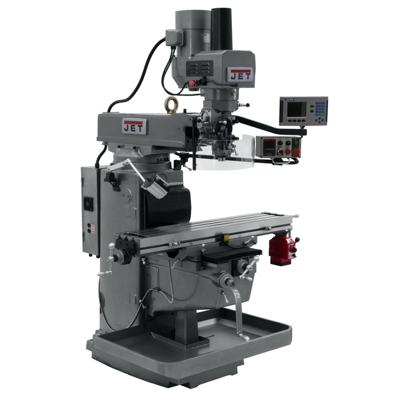 Jet 690625 JTM-1050EVS2 Mill With 3-Axis Knee, Acu-Rite 200S, X Powerfeed, Air Powered Draw Bar