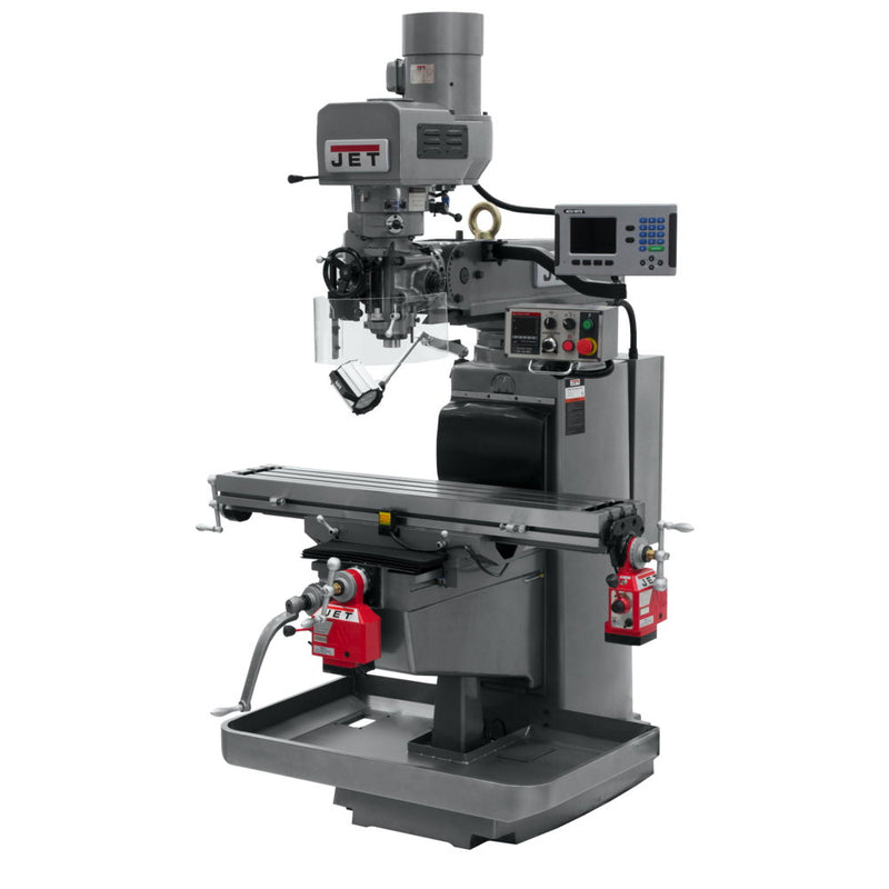 Jet 690626 JTM-1050EVS2/230 Mill With 3-Axis Acu-Rite 200S DRO (Knee) With X and Y-Axis Powerfeeds