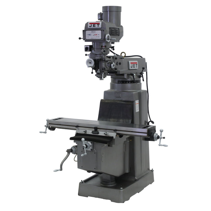 Jet 691236 JTM-1050 Mill, Newall DP700 3-Axis (Knee) DRO and X-Axis Powerfeed